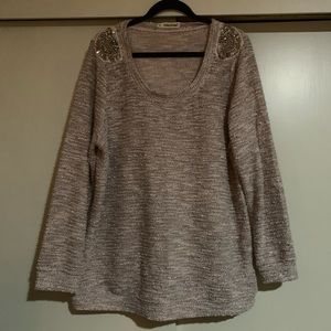 Sequin Embellished Knit Sweater